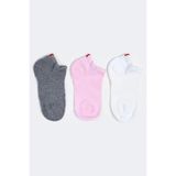 Katia & Bony Kadın Run 3'lü Basic Patik Çorap Beyaz/Pembe/Gri - Mix - 35 - 39