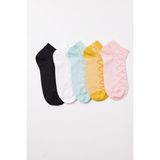 Katia & Bony Kadın Şeritli 5'li Paket Patik Çorap - Çok Renkli - 39 - 42