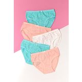 Katia & Bony Kız Çocuk 5'Li Paket Yıldız Desenli Slip Külot,8 Yaş