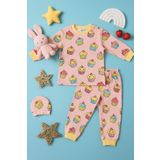 Katia & Bony Kız Çocuk Cup Cake Desenli Pijama Takımı,2