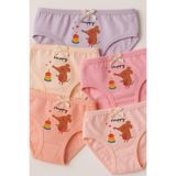Katia & Bony Kız Çocuk Fil Baskılı 5'Li Slip Külot 6 Yaş, 6 Yaş, 12503G1050, ÇOK RENKLİ, kız-çocuk