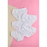 Katia & Bony Kız Çocuk Fiyonklu 5 Li Paket Slip Külot Beyaz,4 Yaş