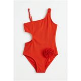 Katia & Bony Kız Çocuk Floral Outburst Gül Aksesuarlı Mayo Nar Çiçeği 6-7 Yaş, 6-7 Yaş, 12606K2003, Kırmızı, Kız Çocuklar