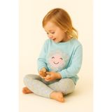 Katia & Bony Kız Çocuk Papatya Baskılı Pijama Takımı 24-36 Ay, 24-36 Ay, 22512K2017, Turkuaz, kız-çocuk