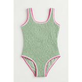 Katia & Bony Kız Çocuk Sea La Vie Büzgü Dokulu Pembe Biyeli Mayo 4-5 Yaş, 4-5 Yaş, 12606K2013, Yeşil, Kız Çocuklar