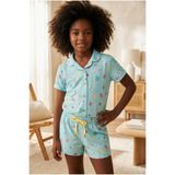 Katia & Bony Kız Çocuk Sea La Vie Denizaltı Desenli Düğmeli Şortlu Pijama Takımı Mavi 4-5 Yaş, 4-5 Yaş, 12612K2010, MAVİ, kız-çocuk
