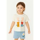 Katia & Bony Kız Çocuk Tavşan Pamuk Şortlu Pijama Takımı 14-15 Yaş, 14-15 Yaş, 12512K2023, Desenli, kız-çocuk
