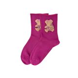 Katia & Bony Kız Çocuk Teddy Aksesuarlı Lastiksiz Modal Çorap, 9-12-yas, 12501G1012, Mor, kız-çocuk
