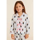 Katia & Bony Kız Çocuk Teddy Desenli Cepli Pijama Takımı Mavi 10-11 Yaş, 10-11 Yaş, 22512K2001, MAVİ, kız-çocuk