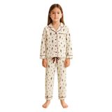 Katia & Bony Kız Çocuk Xmass Pijama Takımı, 10-11 Yaş, 22512K2006, Ekru, kız-çocuk