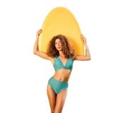 Katia & Bony Lemon Party Yüksek Bel Bikini Takımı, xs, 12506W3011, Yeşil, Kadın