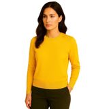 Katia & Bony Premium Bisiklet Yaka Kazak, S/M, 22510W3002, Sarı, Kadın