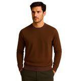 Katia & Bony Premium Bisiklet Yaka Triko Kazak Kahverengi S/M, S/M, 22510M4004, BROWN, Erkek