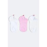 Katia & Bony Run 3 lü Çocuk Basic Patik Çorap Beyaz/Beyaz/Pembe - Beyaz - Pembe - 9 - 12