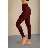 Katia & Bony Şardonlu Kadın Ayaksız Külotlu Çorap Bordo - XL