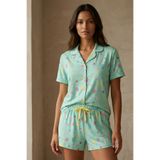 Katia & Bony Sea La Vie Denizaltı Desenli Düğmeli Pijama Takımı Mavi, XL, 12612W3007, MAVİ, kadın