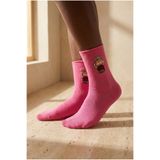 Katia & Bony Teddy Desenli Lastiksiz Modal Soket Çorap, Standart, 12501G1013, Pembe, kadın