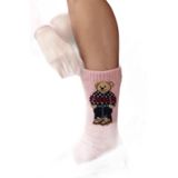 Katia & Bony Teddy Desenli Yün Soket Çorap, 35-38, 22501W3003, Pembe, kadın