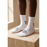 Katia & Bony Unisex Çizgi Desenli Padel Soket Çorap - 43 - 46 - Beyaz
