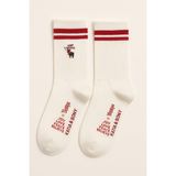 Katia & Bony Unisex Geyikli Yılbaşı Soket Çorap Beyaz - 39 - 42
