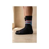 Katia & Bony Unisex Şeritli Padel Siyah Soket Çorap - Siyah Mix
