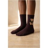 Katia & Bony Unisex Teddy Desenli Soket Çorap 43-46, 43-46, 22401U4015, Mor, üniseks-yetişkin