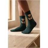 Katia & Bony Unisex Teddy Desenli Soket Çorap Koyu Yeşil 35-38, 35-38, 22401U4015, DARK Yeşil, üniseks-yetişkin