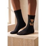 Katia & Bony Unisex Teddy Desenli Soket Çorap Siyah - 001Siyah - 35 - 38