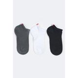 Katia&Bony Run 3 lü Erkek Basic Patik Çorap - Siyah/Beyaz/Gri 39-42 Siyah/Beyaz/Gri