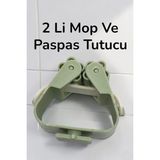 Katilus 2 Adet Çok Amaçlı Paspas ,süpürge, Fırça ve Mob Askısı Sap Tutucu Temizlik Fırçası Tutucu