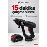 Katjmer KJ/JX-001 Jetrix Şarjlı Araç Yıkama Makinesi 21V, 126W, Taşınabilir Basınçlı Yıkama, Köpük Kaplı, Çantalı - Siyah
