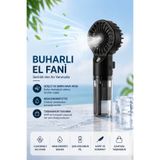 KATJMER Su Buharlı Mini El Fanı – 4 Kademeli Şarjlı Taşınabilir Nemlendirici Vantilatör