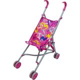 Katlababilir Bebek Arabası Oyuncak Metal Puset - Pembe