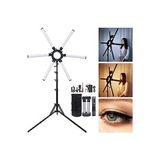 Katlanabilir 6 Kollu LED Stüdyo Işık – 90W Yüksek Parlaklık, 3200K-5600K Renk Ayarı, Tripod ve Taşıma Çantası 2.10 CM Tripod Ayak Canlı Yayın Işığı