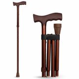 Katlanabilir Alüminyum Denge Bastonu, Kaymaz Tabanlı 5 Kademeli Boy Ayarlı Baston Asa, Ergonomik Tutma Saplı Hafif Taşınabilir 80-90 cm Yaşlı Seyahat Rehabilitasyon Kullanımı İçin Yürüyüş Bastonu