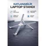 Katlanabilir Alüminyum Laptop Ve Tablet Standı Ayarlanabilir Kaymaz Taşınabilir Ergonomik Tutucu