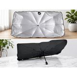 Katlanabilir Araç Içi Ön Cam Güneşlik Şemsiye, 135 cm * 75 cm Boyutunda, Uv Korumalı, Isı Önleyici Oto Güneş Koruyucu Universal Tip Bütün Araçlara Uyumludur. - Kaliteli, katlanılabilir, güneş geçirmez, bütün araçlara uyumlu - Gümüş - Siyah