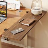 Katlanabilir, ayarlanabilir çalışma masası, ofis ve ev için, 80 x 20 cm, kestane rengi, düzenleyici raflı, katlanabilir, darbeye dayanıklı çekmece eklentisi, bilek desteği ve dizüstü bilgisayar standı