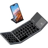 Katlanabilir Bluetooth Klavye, Rock & Rown Cep Boyutunda Taşınabilir Kablosuz Klavye Touchpad ile