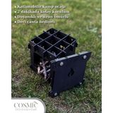 Katlanabilir Kamp Ocağı Deri Çanta Hediyeli Isveç Kütük Ocağı Metal Ocak Ateş Kutusu