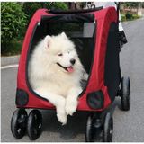Katlanabilir Kedi Küçük Orta ve Büyük Irk Köpekler Için Köpek Arabası 55 kg Kapasiteli - Mavi