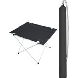 Katlanabilir Kumaş Kamp ve Piknik Masası - Çantalı Siyah - Geniş Model - 73 x 55 x 48 cm
