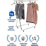 Katlanabilir Lüks Elbise Askısı Ayaklı-Fuar Askısı-Butik Standı