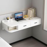 Katlanabilir Masa Ayarlanabilir Ofis ve Ev Basit Masa Yemek Masası, Çekmeceli Duvara Monte Yüzer Vanity, Bilgisayar Masası, Yatak Odası için Makyaj Masası, Açık Depolama Mobilyaları, Modern Tasarım (