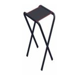 Katlanabilir Mini Katlanır Balıkçı Kamp Piknik Taburesi Metal Siyah 6