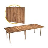 Katlanabilir Piknik Masası – Kamp Masası – bahçe masası75X200X cm - Ceviz