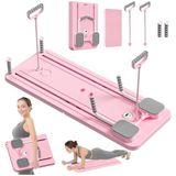 Katlanabilir Pilates ve Egzersiz Aleti, Ev Tipi Pilates İstasyonu, Zayıflamaya ve Sıkılaşmaya Yardımcı, Karın, Kol ve Bacak Çalıştırma, Direnç Bantlı, Zamanlayıcı Dahil, Kaymaz Pedli Spor Platformu