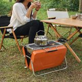 Katlanabilir Portatif Kamp Mangalı Taşınabilir Kömürlü Izgara Bavul Tipi Pratik Bbq