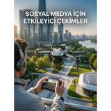 Katlanabilir Profesyonel Görünümlü Kamera Drone - Renkli