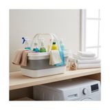 Katlanabilir Silikon Çamaşır Sepeti 17 Litre, Yer Tasarruflu Akordiyon Sele, Kulplu ve Çok Amaçlı Düzenleyici, Banyo ve Mutfak Için Pratik Katlanır Leğen (48X28 Cm) - Option-1 - 0 Siyah